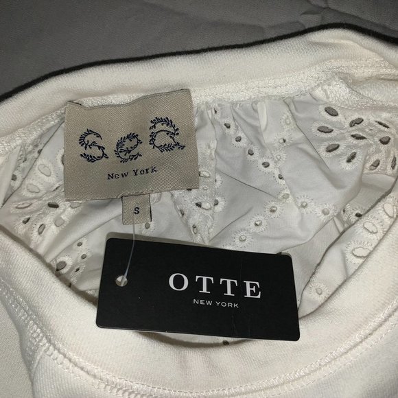 SEA New York Dasha Combo Sweater White Small NWOT - Picture 8 of 9